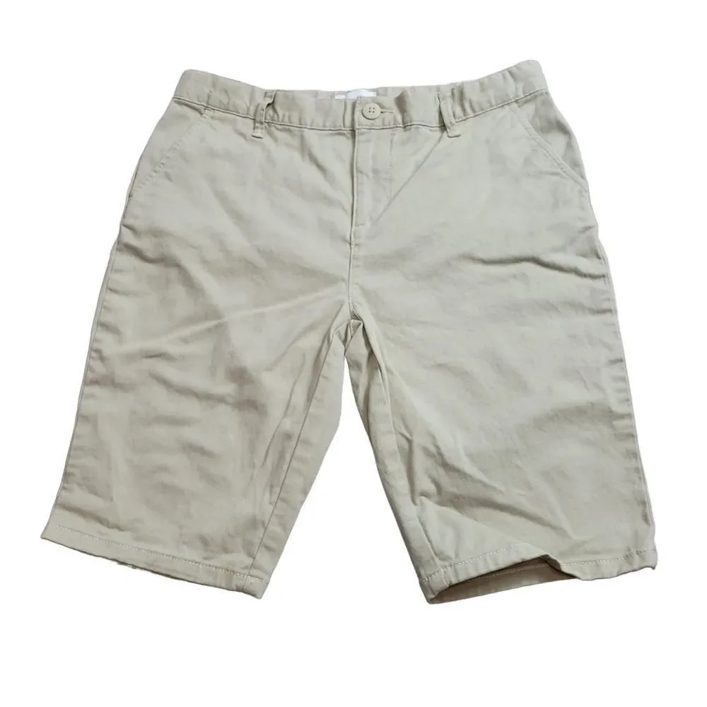 Children's Place khaki uniform Bermuda shorts 14